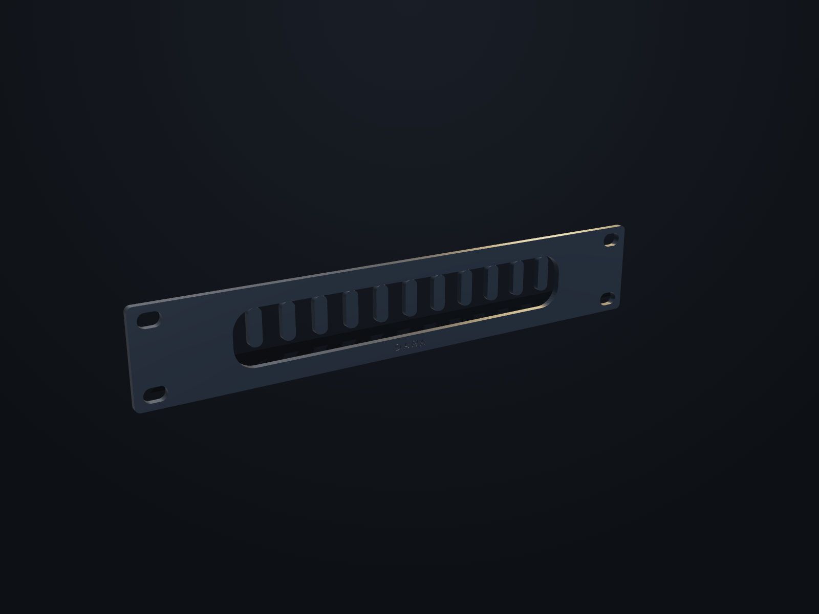 Cable pass-through — rendered from the manufacturing model