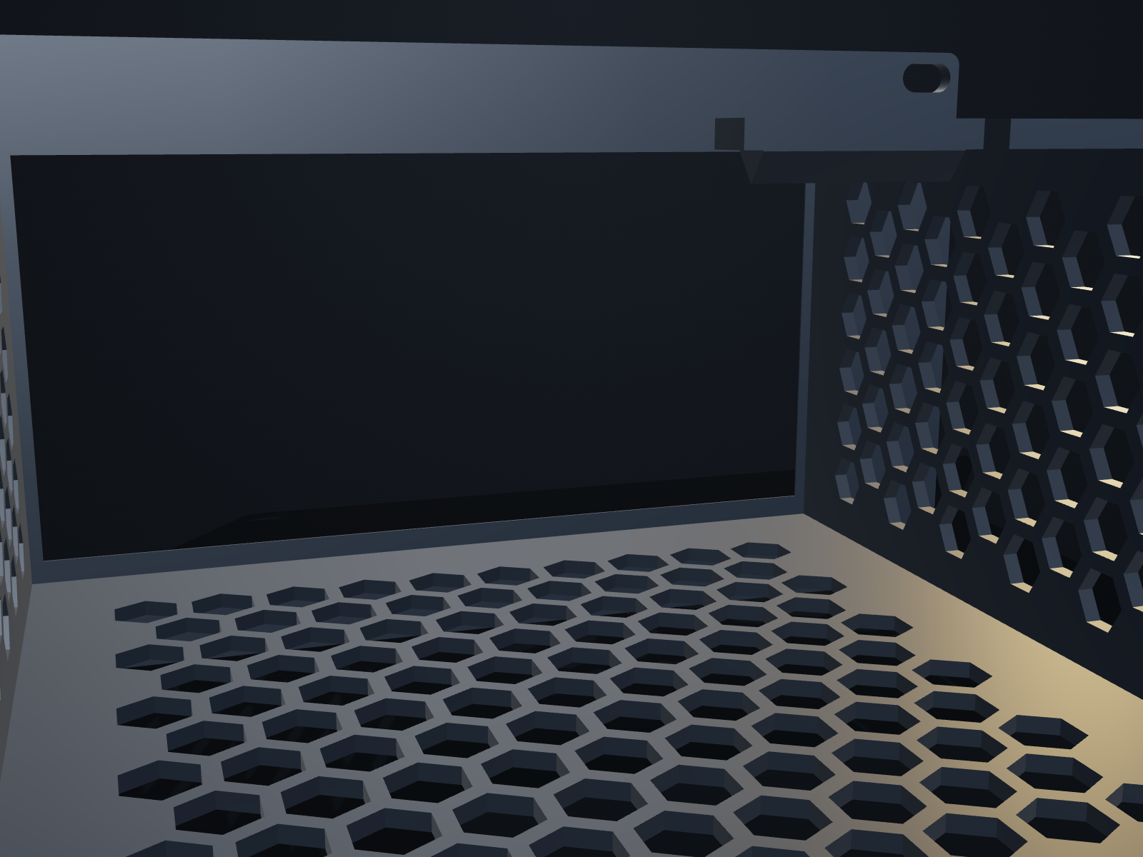 GTR9 Pro face mount — close-up render of the signature feature
