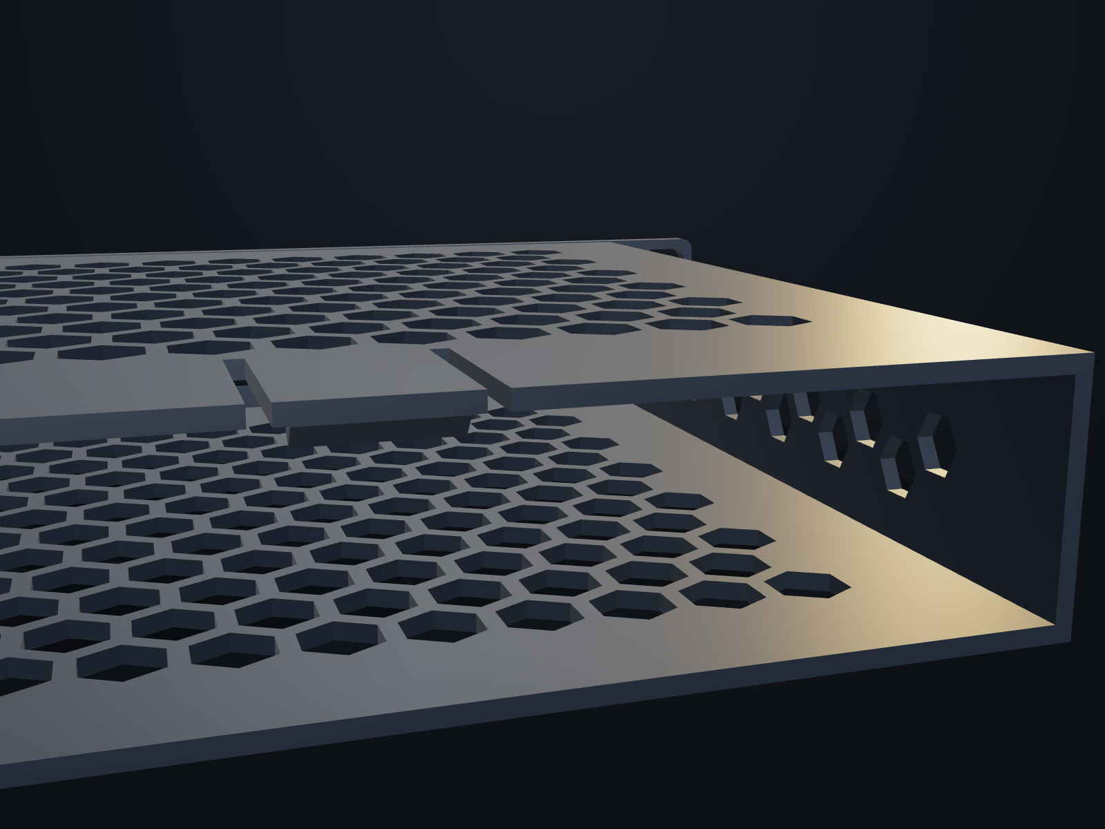 Mac mini (classic) face mount — close-up render of the signature feature