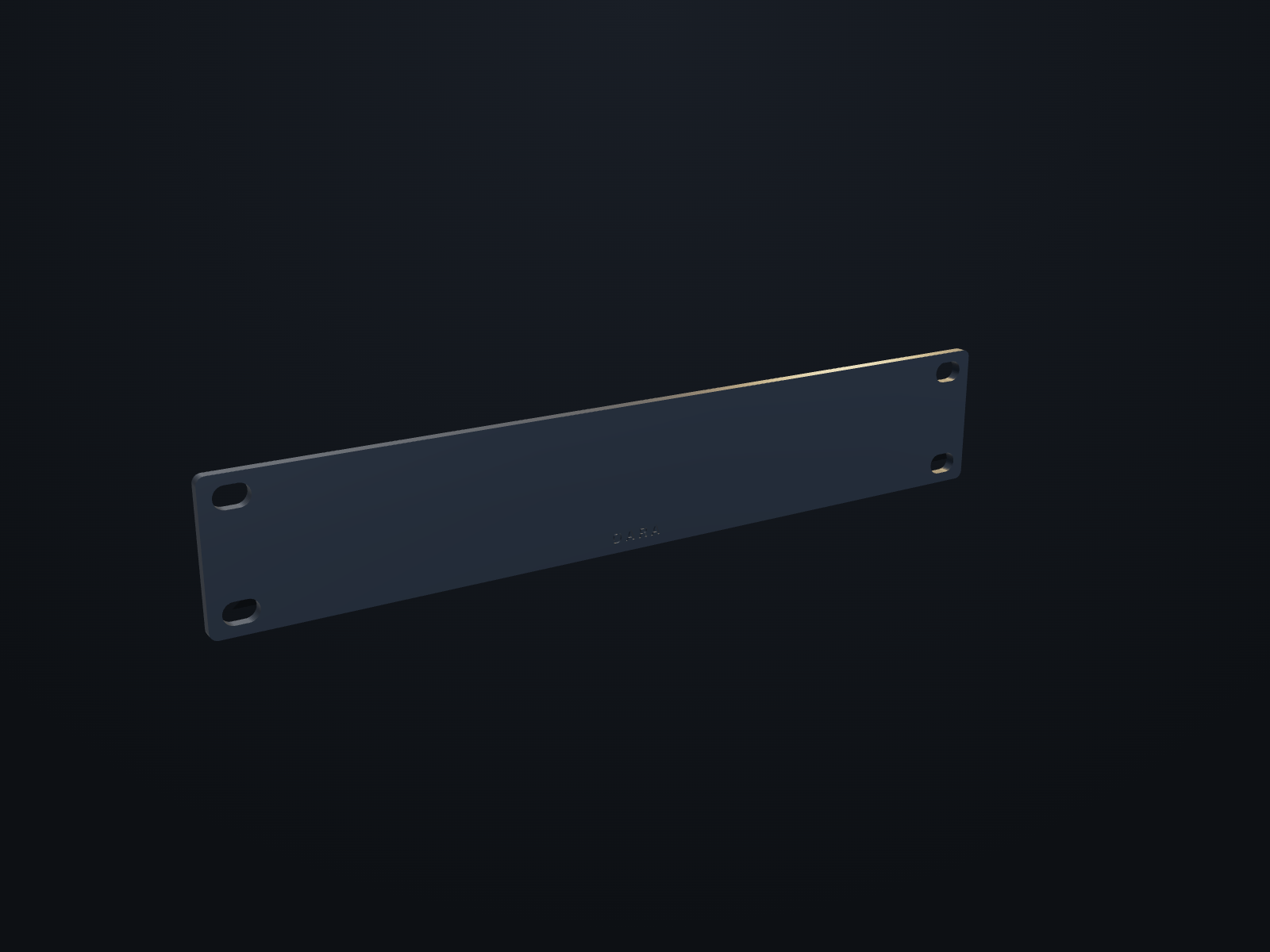 Blank cover panel — rendered from the manufacturing model